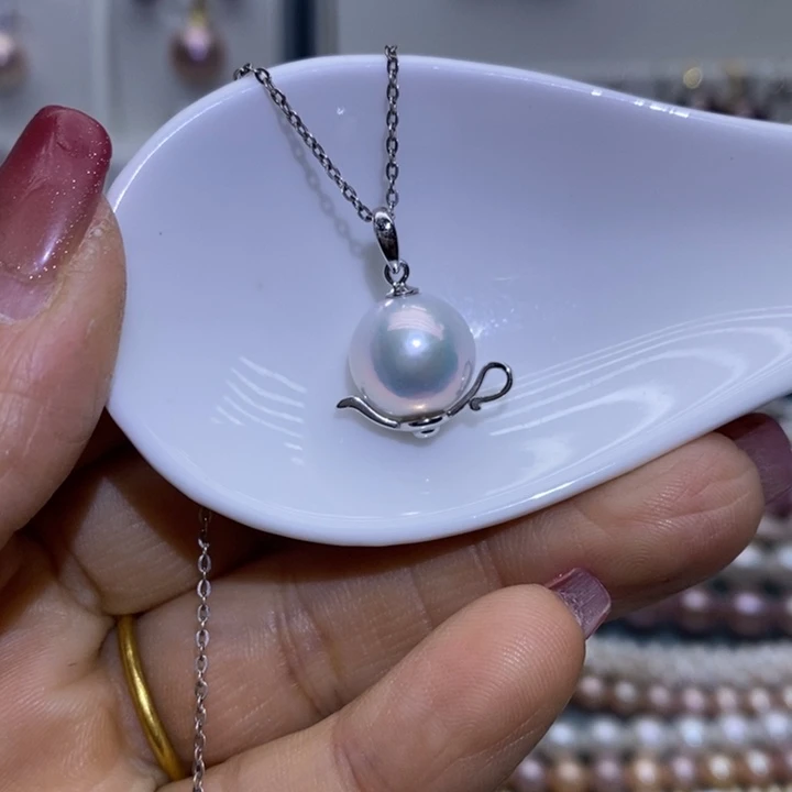 银S925镶嵌淡水珍珠珠宝首饰