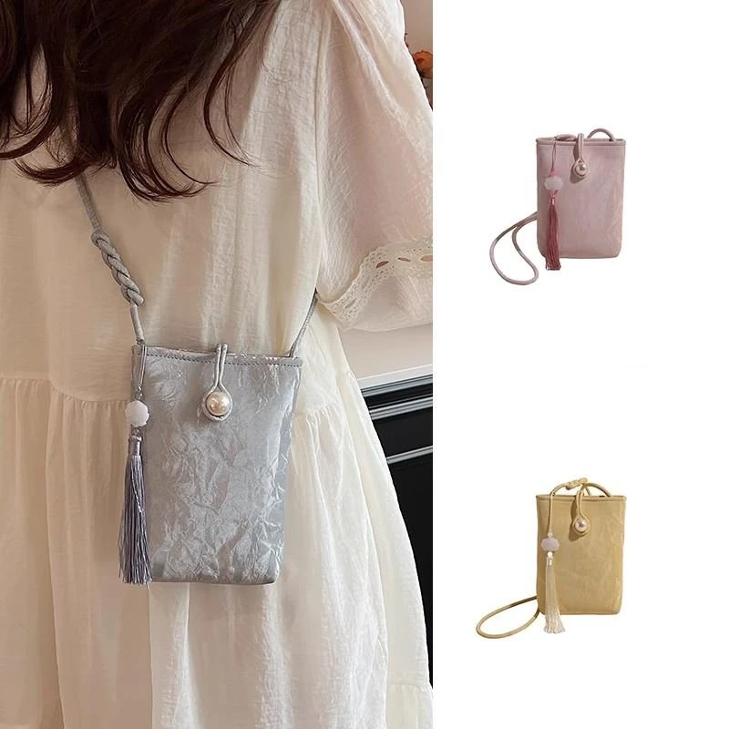 新中式国风手机包女斜挎迷你小包包高级感2025新款单肩零钱包轻便