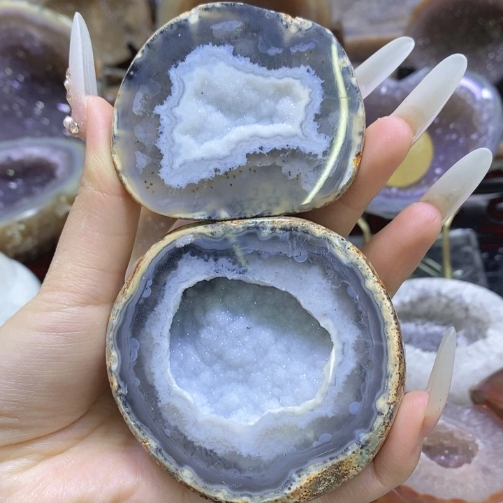 未镶嵌珠宝半成品水晶白软雪景盆