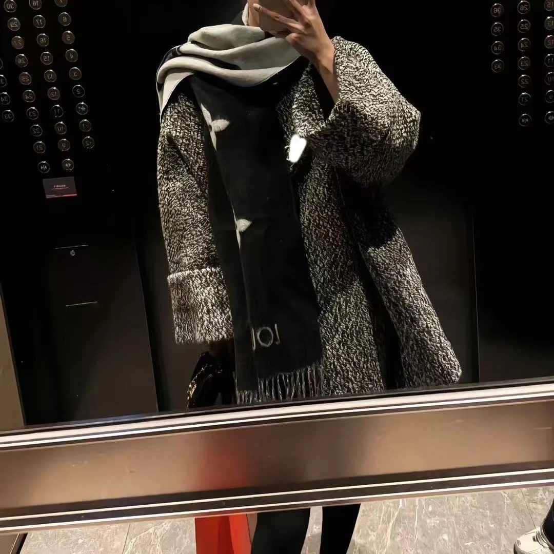 （现）千鸟格小香风重工加厚外套