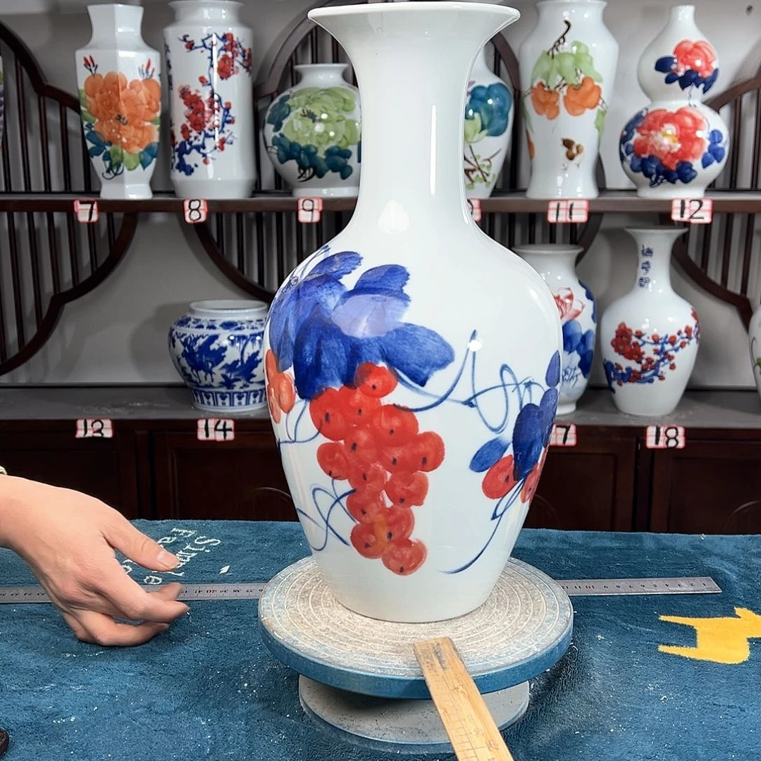 摆件景德镇陶瓷棒红浦