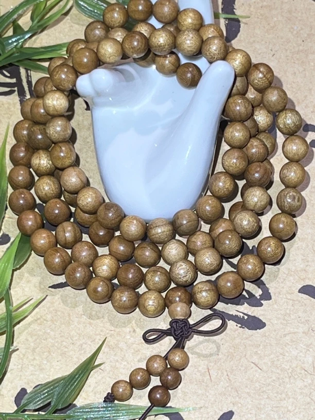 B006小叶金丝楠枯木老料卡8mm×108颗多圈手链