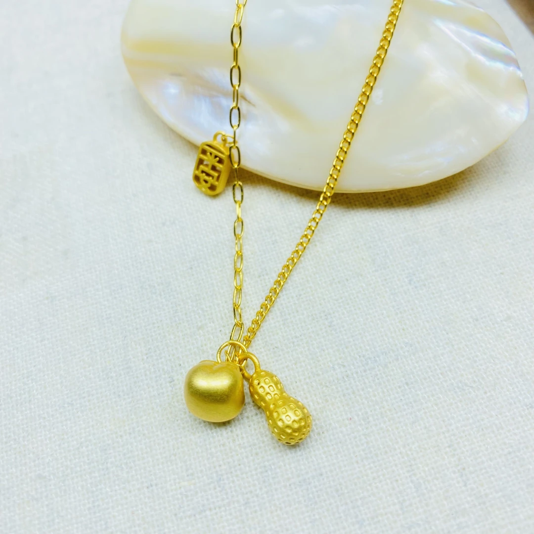 项链 K0452黄色花生柿子ab项链多样性发货47315