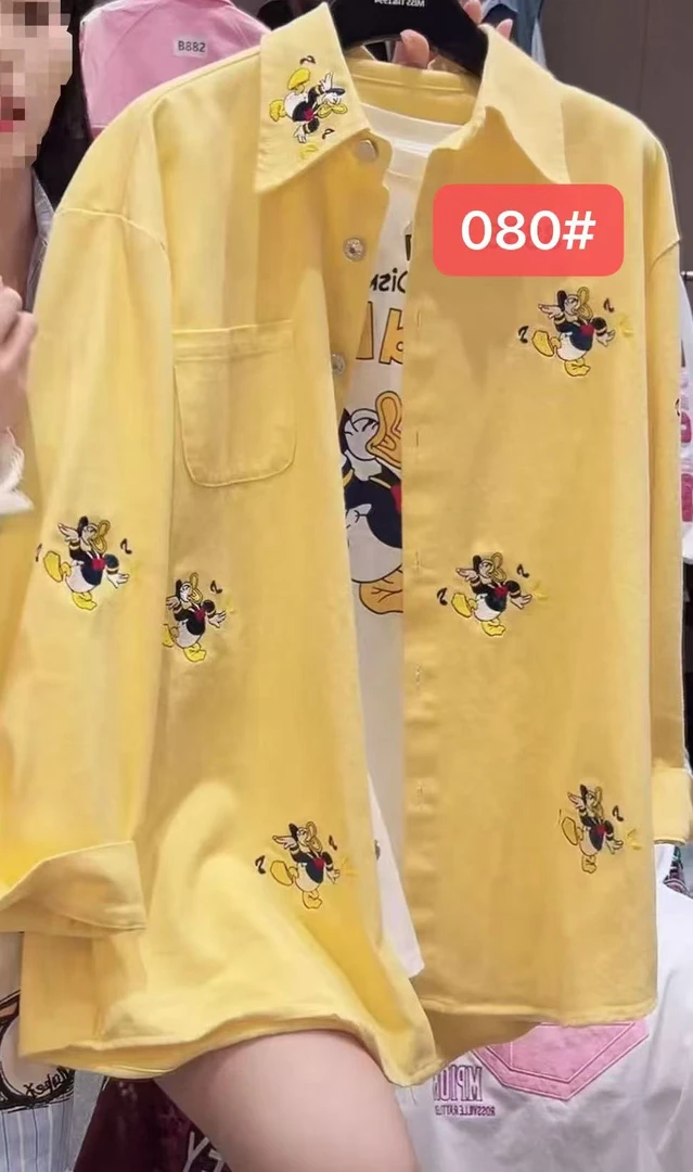 时尚牛仔长袖衬衫080