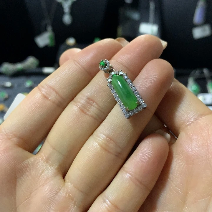 翡翠银S925镶嵌戒指