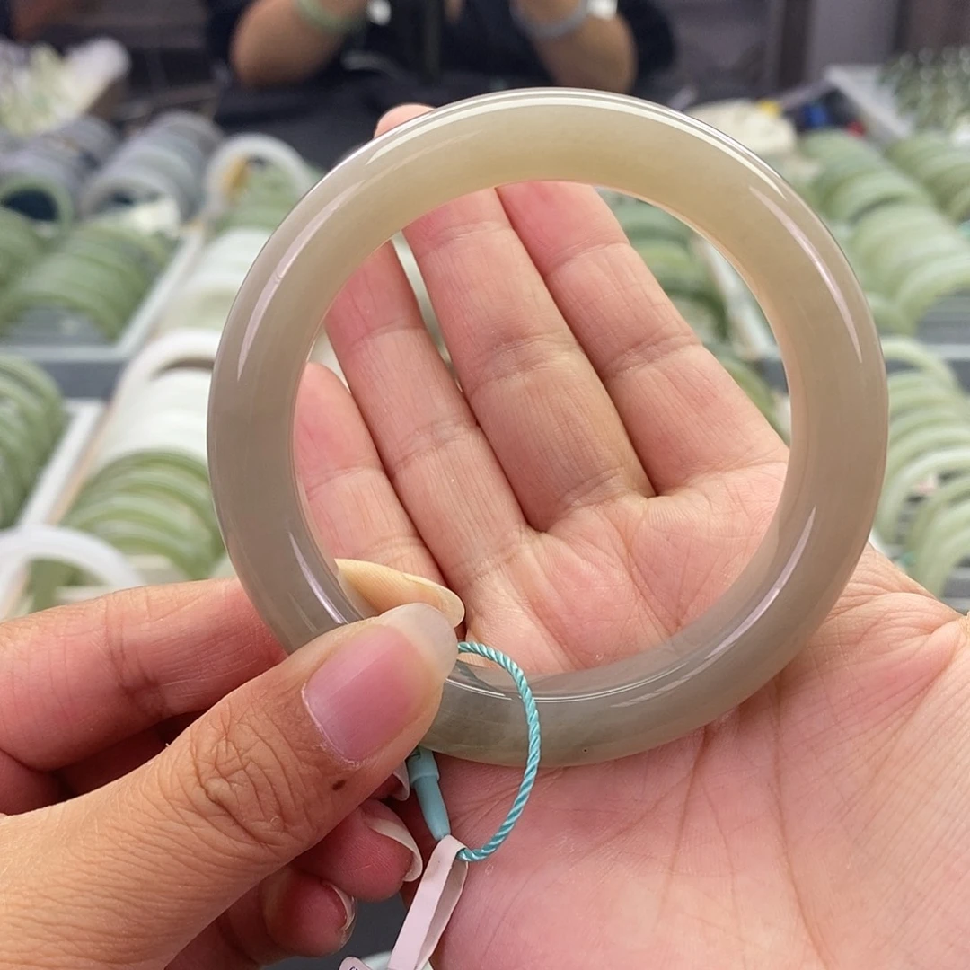 和田玉未镶嵌珠宝奇石和田玉手镯57.58