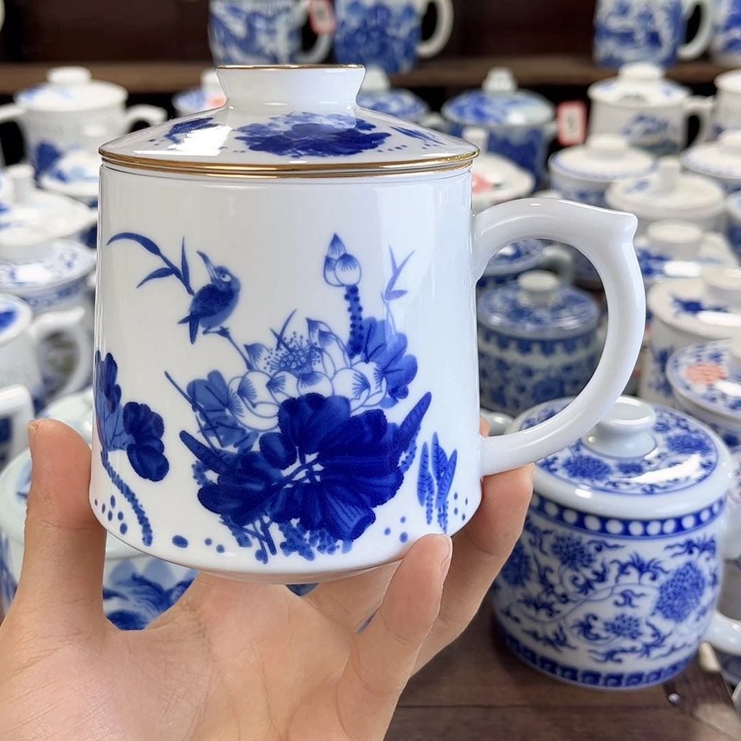 用****6景德镇陶瓷马克杯带盖