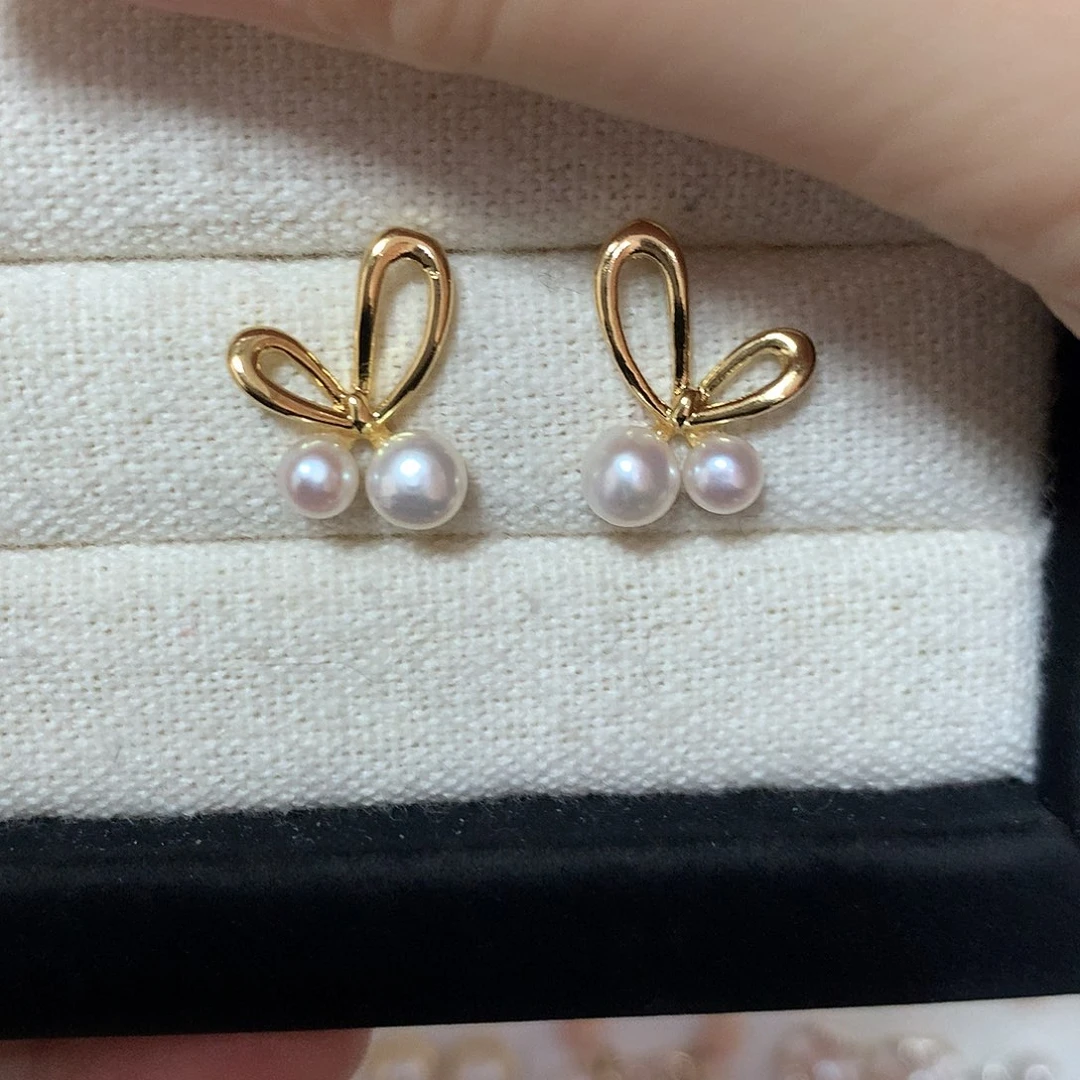 淡水珍珠耳饰合金