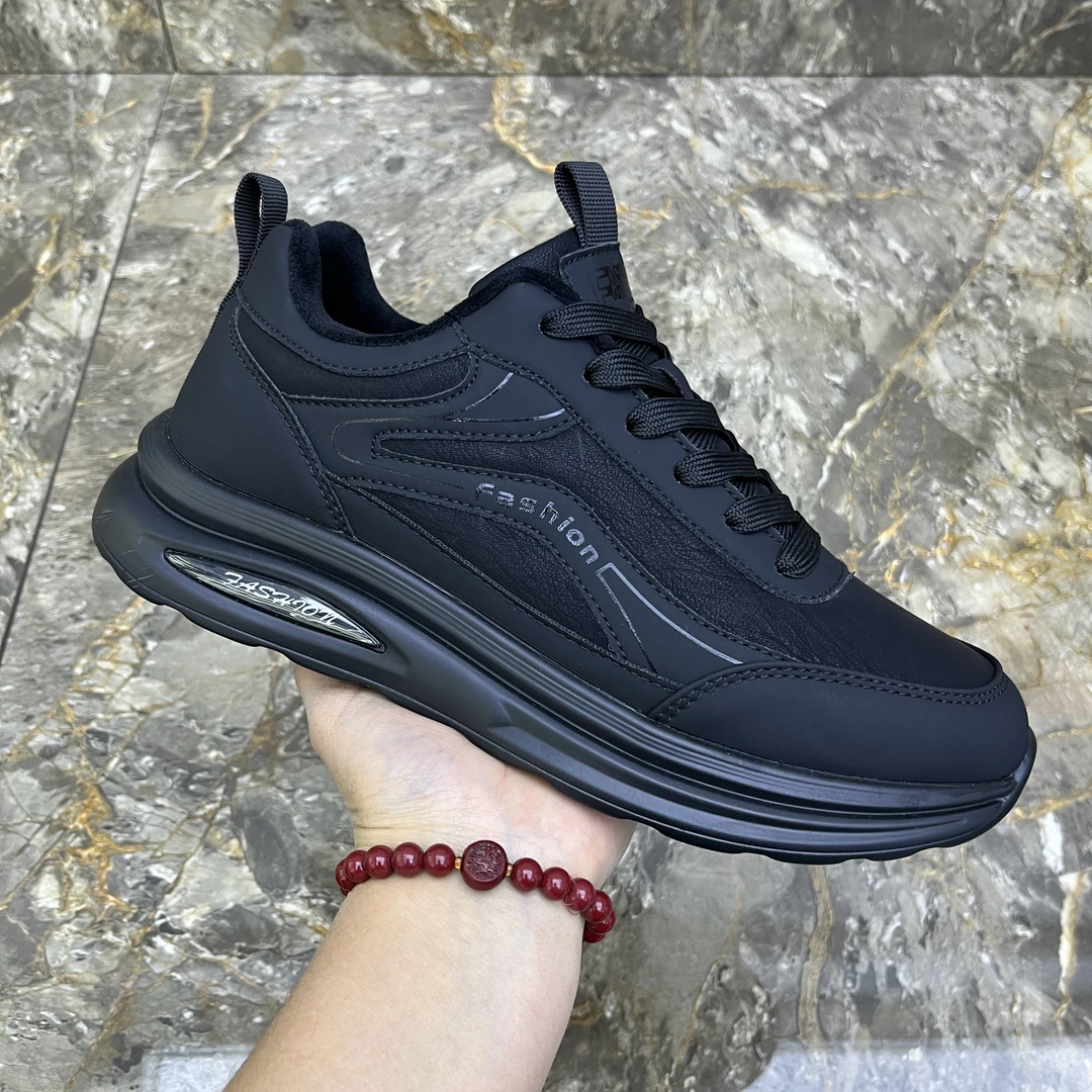 2025新款加绒中邦二棉男鞋保暖休闲鞋百搭秋冬季运动鞋系带男士鞋