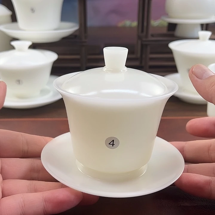 璞玉素烧自生釉150ml马蹄盖碗