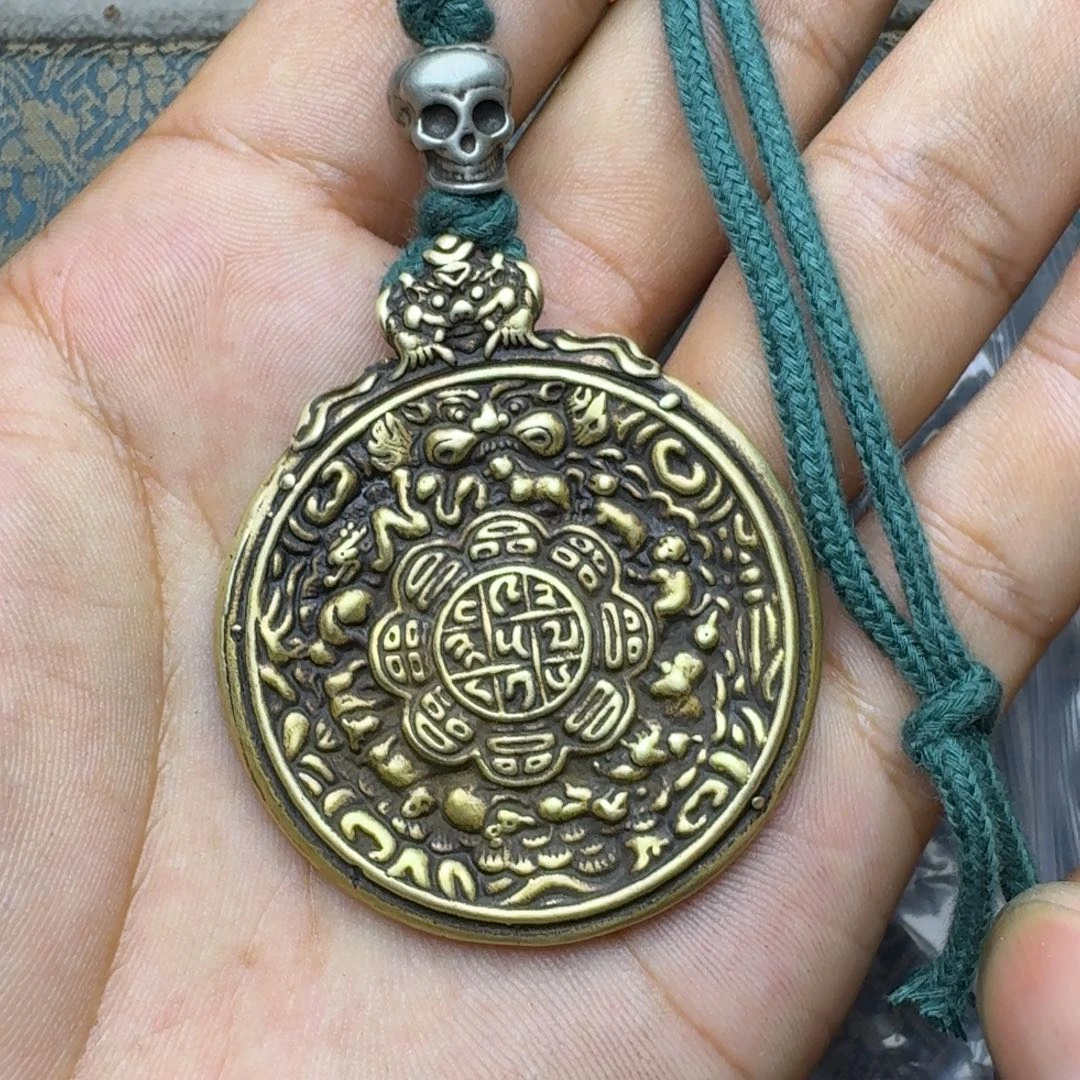 玻璃颈饰?****?藏式风格琉璃九宫格