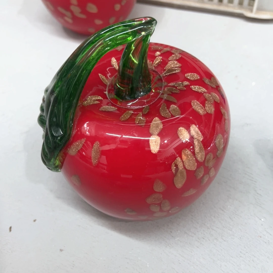 皓***风手工艺品琉璃微瑕苹果头磨好发货