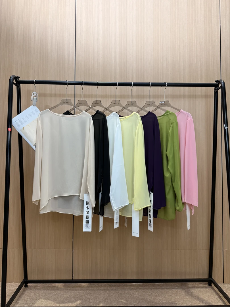 【燕子在南油】衣长68气质简约时尚多巴胺纯色罩衫上衣3933