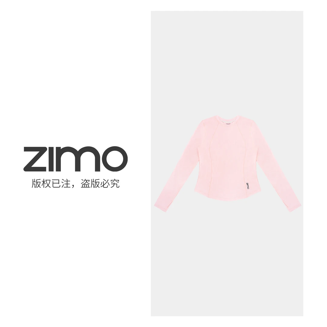 女士长袖牡丹粉139-zimo-瑜伽健身瑜伽服健服YFCX139