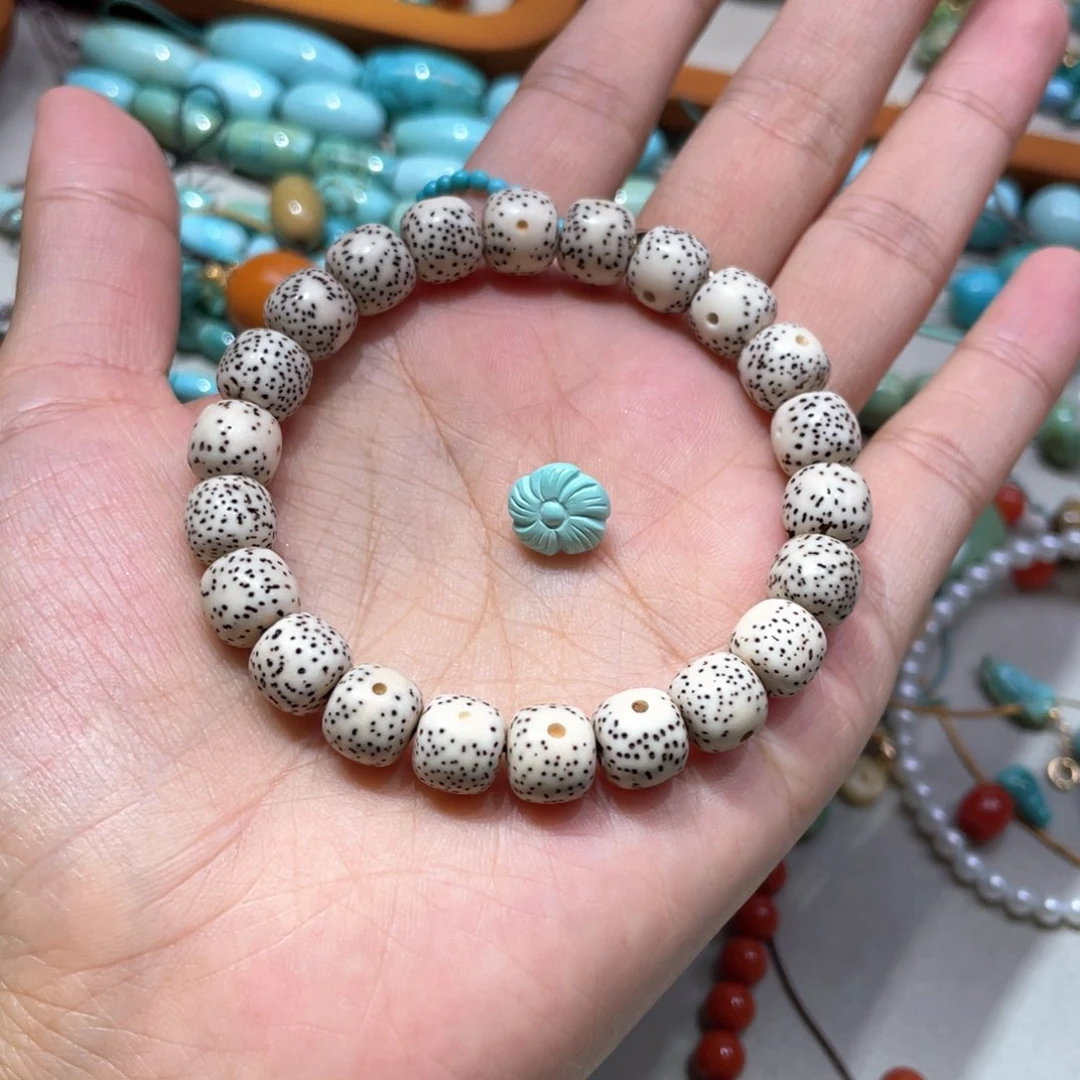 星月菩提手串星月菩提搭配绿松