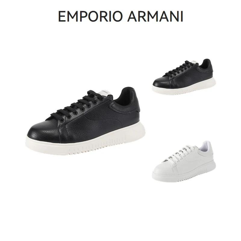 Emporio Armani阿玛尼 男士系带厚底运动鞋小白鞋 X4X264 XF768