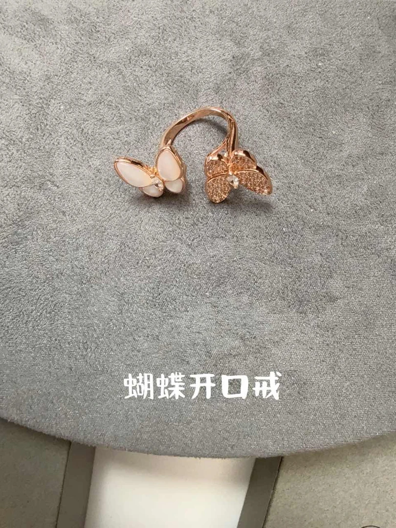 合金戒指 V金高版本戒指 蝴蝶开口戒指 148