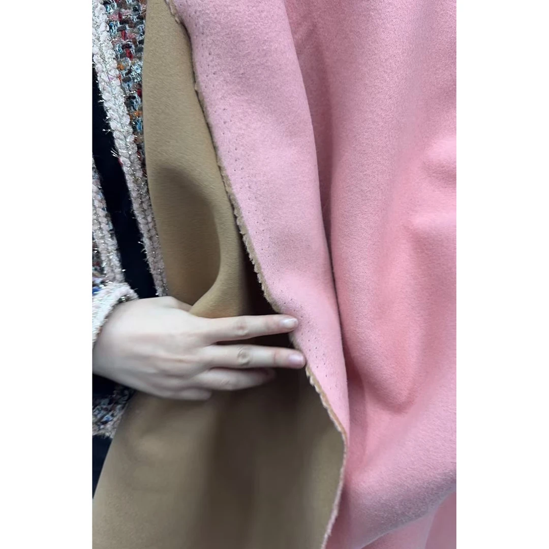 G&CC .初剪羊毛双面色大衣外套面料布料宽140CM605G/M意大利