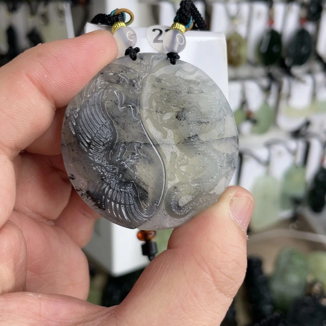 【闪购商品】岫玉颈饰未镶嵌洡龙凤