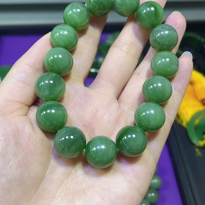 和田玉（碧玉）未镶嵌手链
