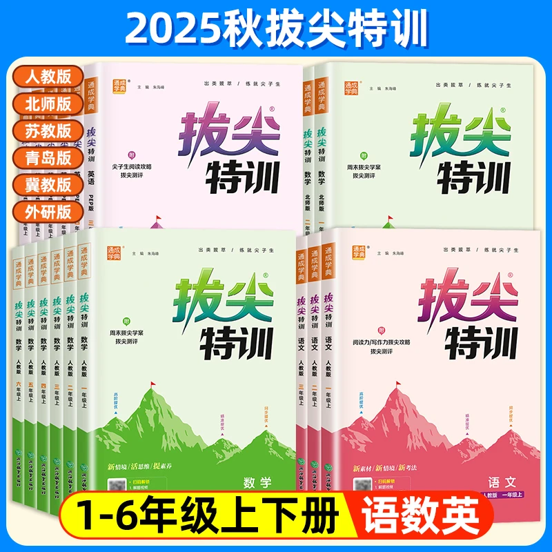 25秋拔尖特训上下册小学语数英同步课课练一课一练天天练人教版