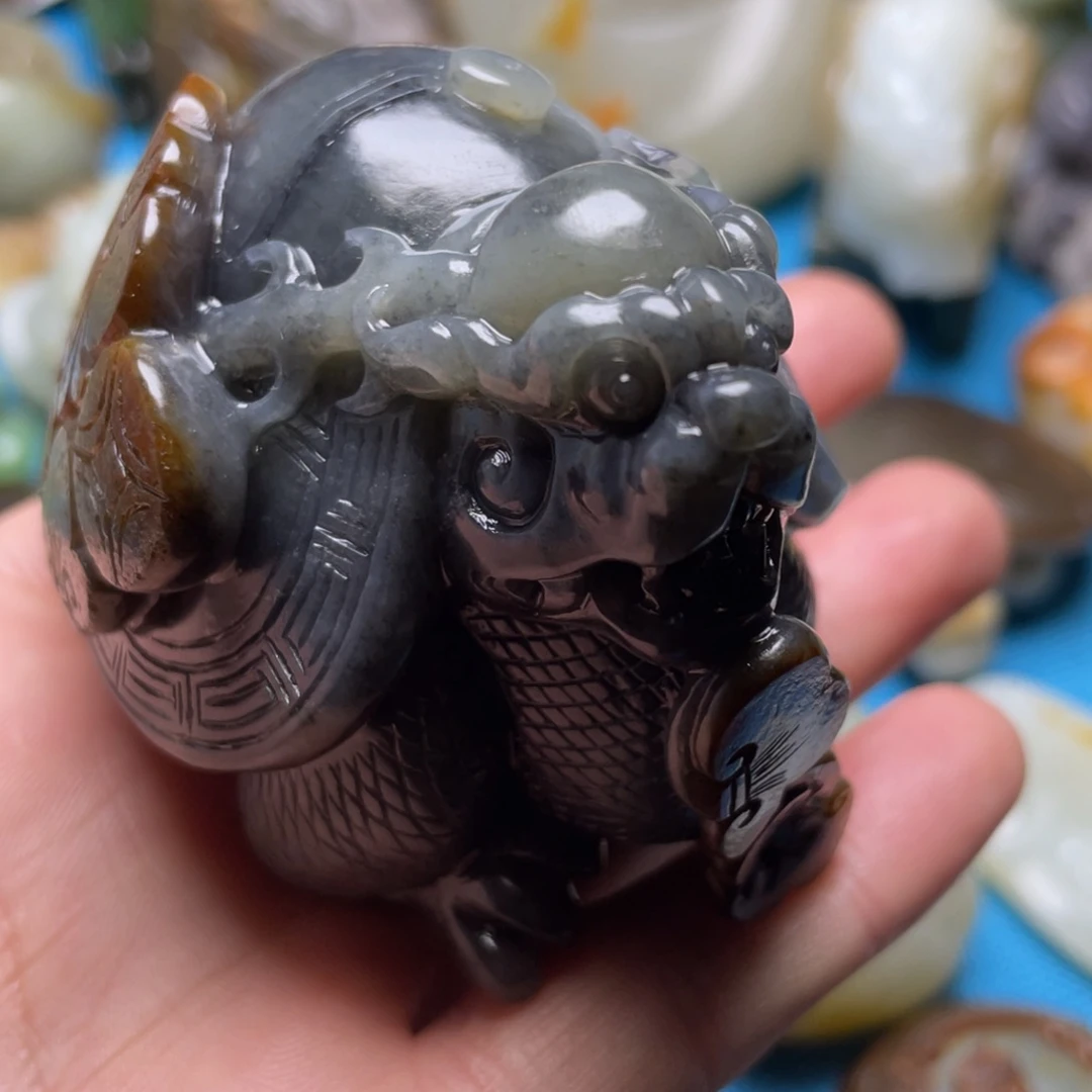 和田玉未镶嵌龙龟燊*