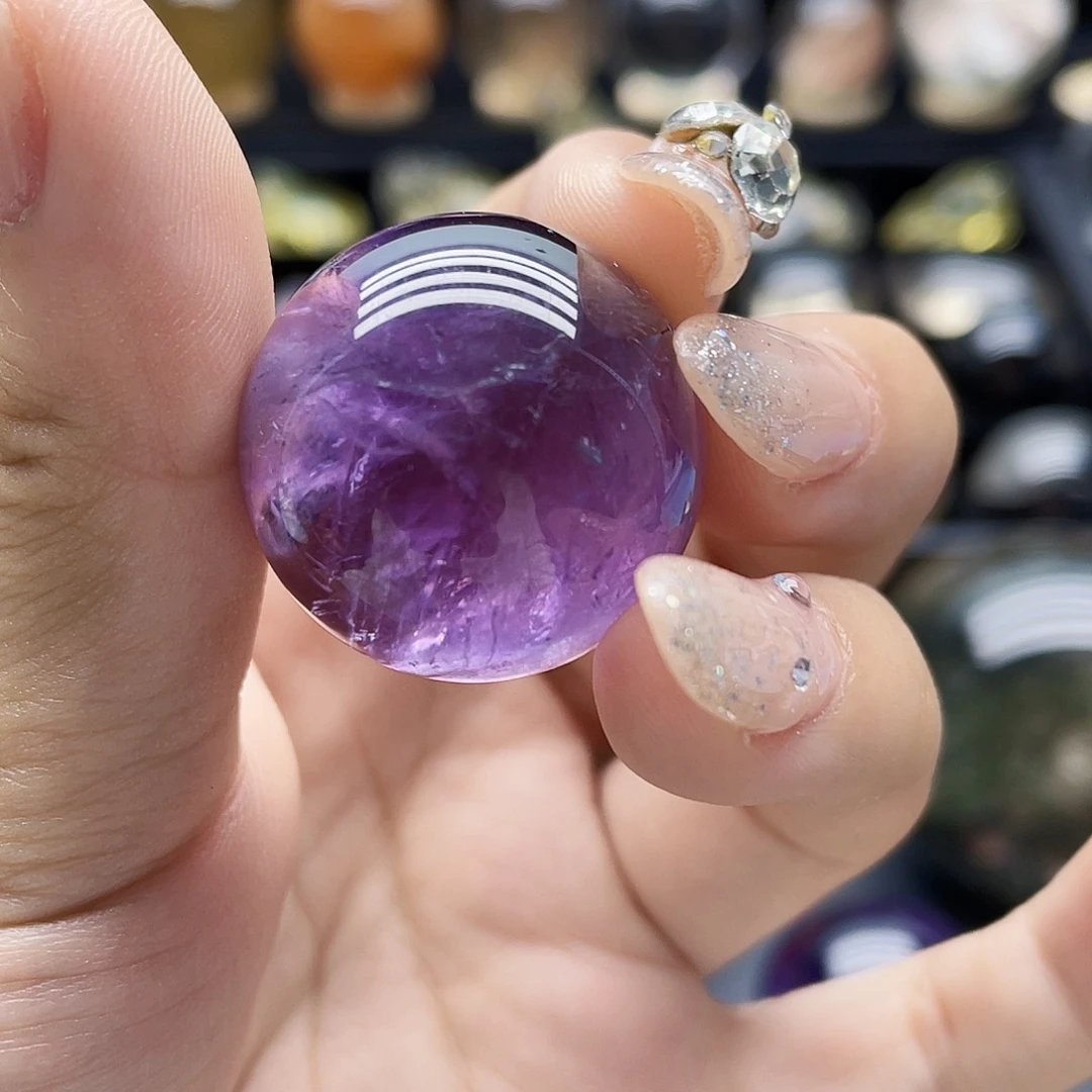 珠宝半成品未镶嵌水晶紫水晶26.9