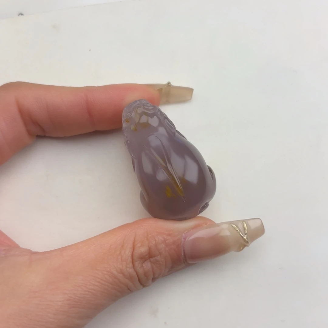 小***头石英质玉未镶嵌黄蜡石挂件