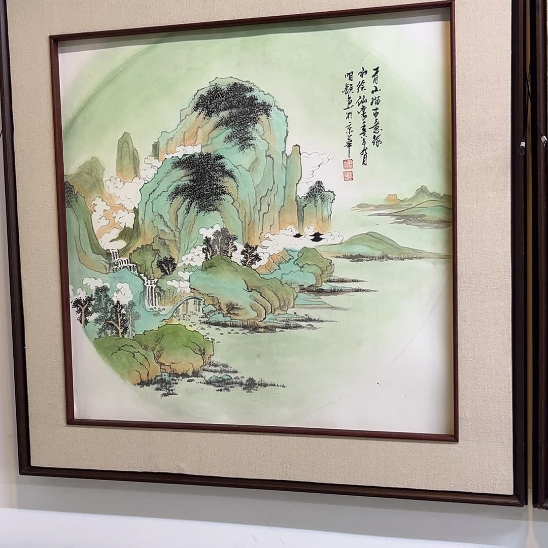国画手绘国画，精品山水，李