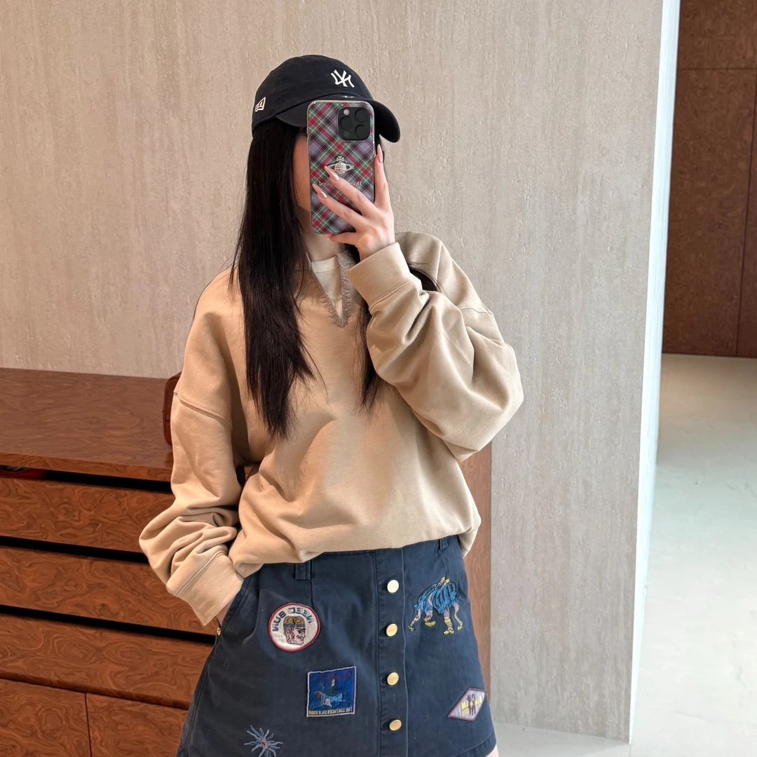 IINCBOUTIQUERECTO 25SS春季新款简约领口细节宽松套头小众上衣女