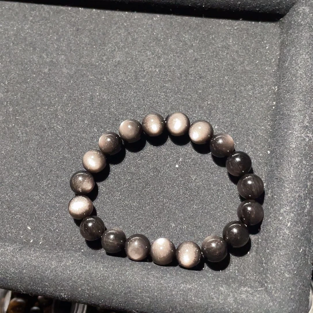 微***洋黑曜岩未镶嵌手链