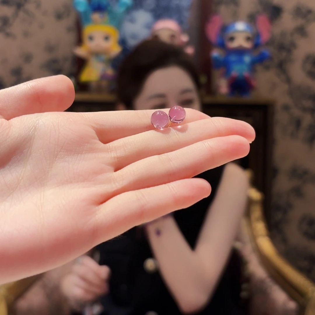 水晶耳饰18K金镶嵌多样性发其一