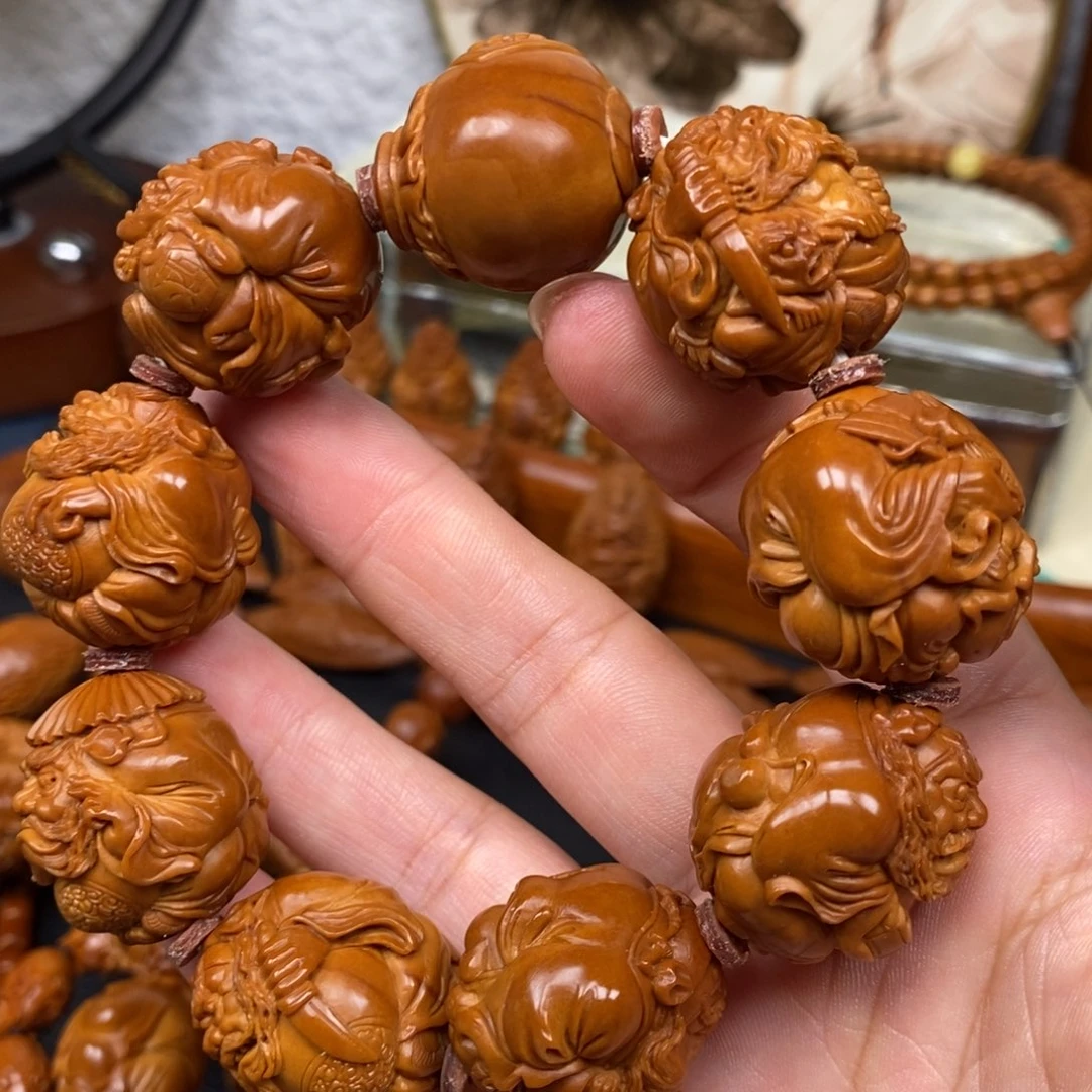 魚***肉手串/手链橄榄核天师钟馗