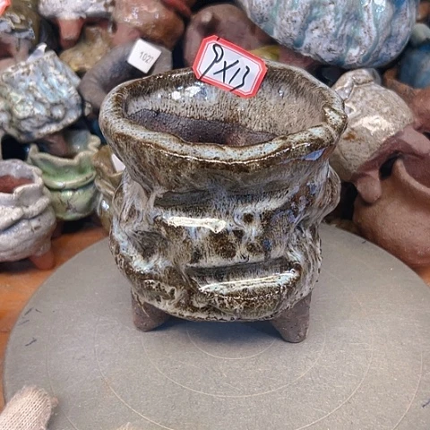 粗陶花盆手工花盆制作就这样