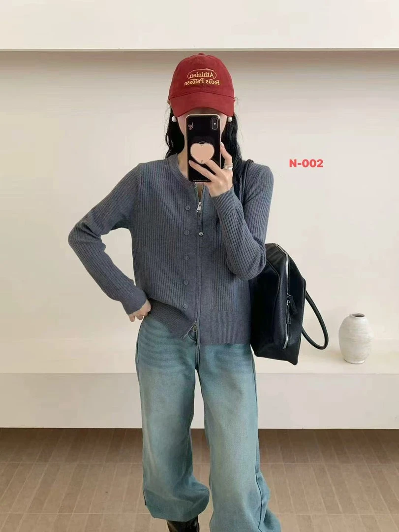 【设计师款】双拉链针织毛衣休闲时装百搭经典洋气
