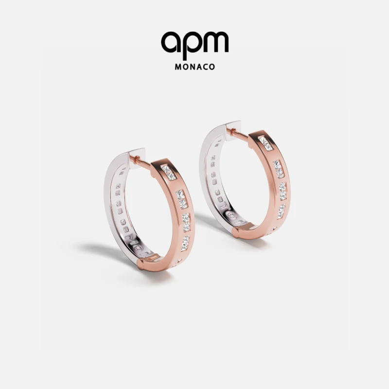 APM Monaco摩斯密码耳环简约时尚气质精致高级感设计送礼物耳饰