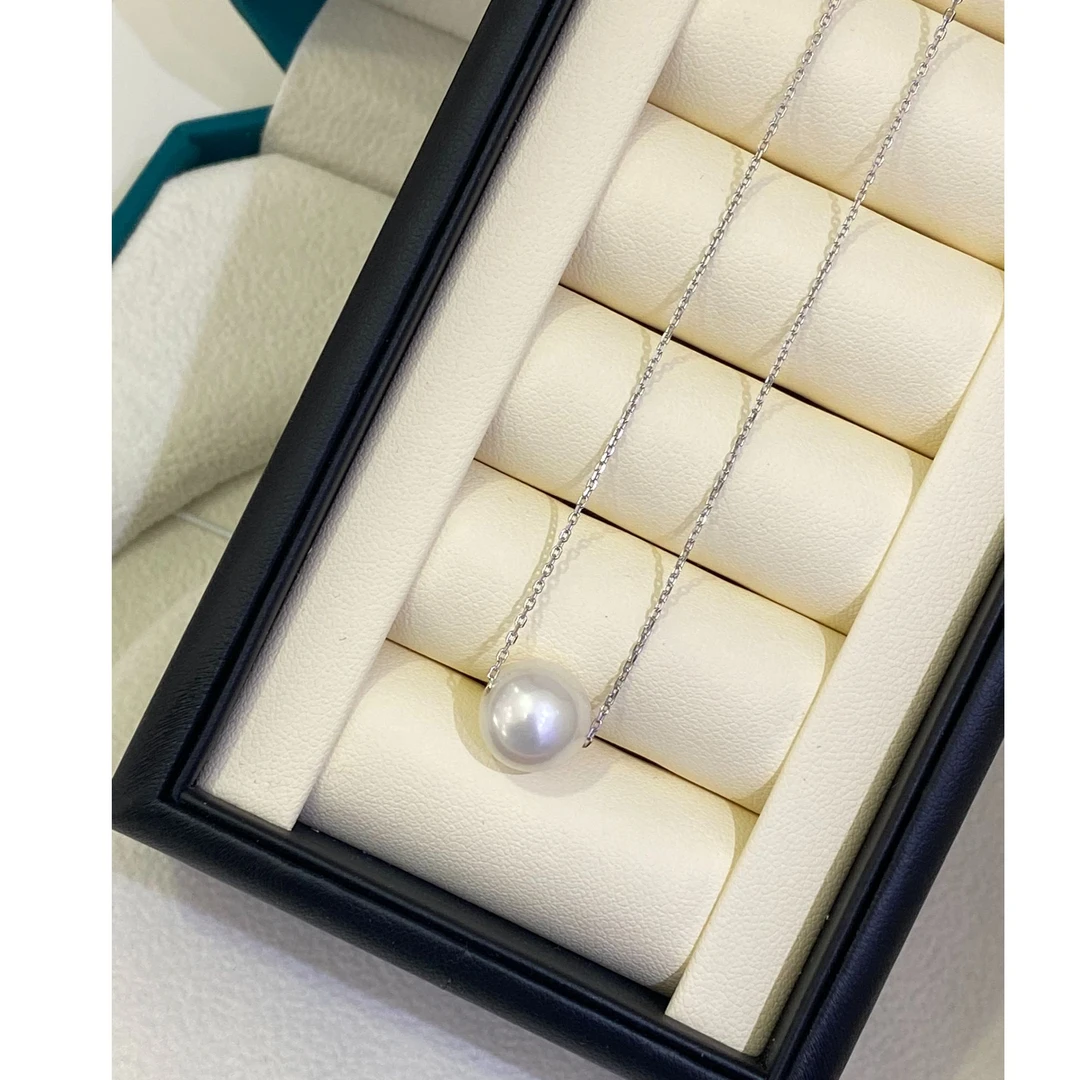 依俐西雅A569白单珠路路通10-11mm珍珠项链