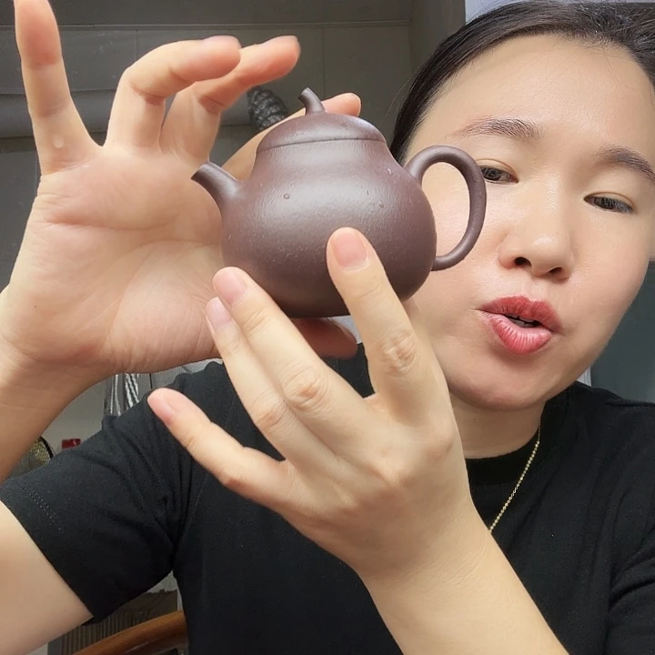 紫砂茶壶原矿半手工天青泥茄瓜200cc