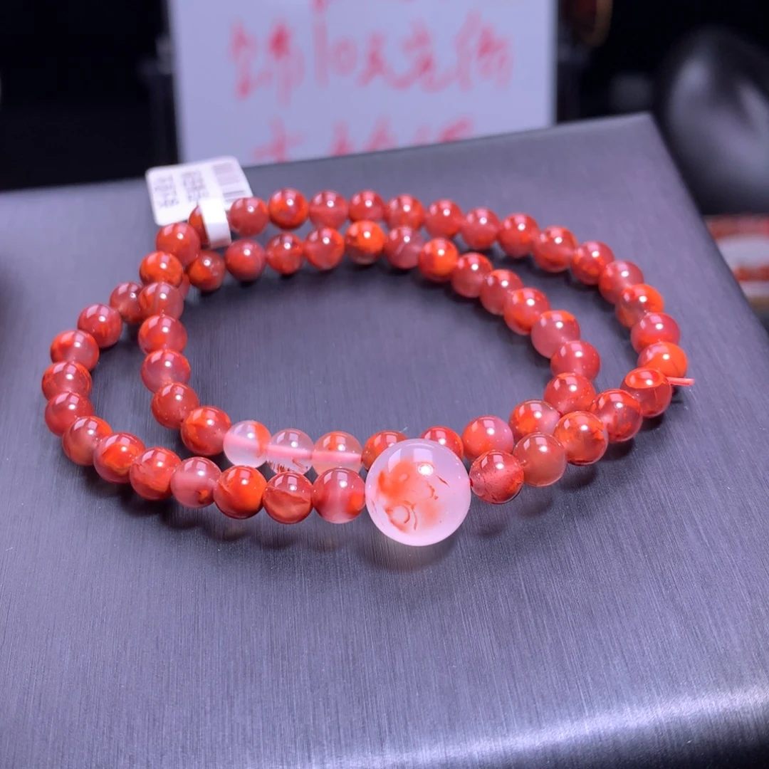 南红玛瑙未镶嵌珠宝半成品手串7