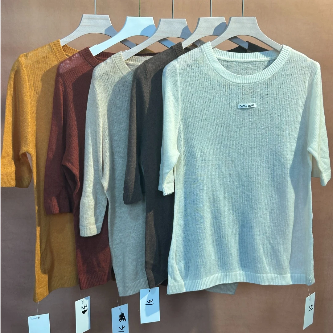 【31】设计师短袖时尚百搭休闲羊毛衫女士