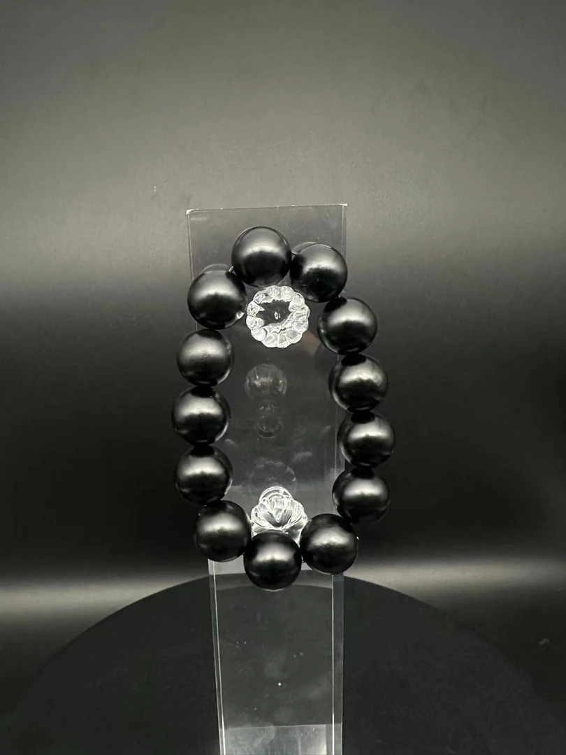 【玉器】墨玉圆珠手串手链