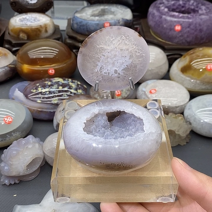 摆件紫晶未镶嵌聚宝盆