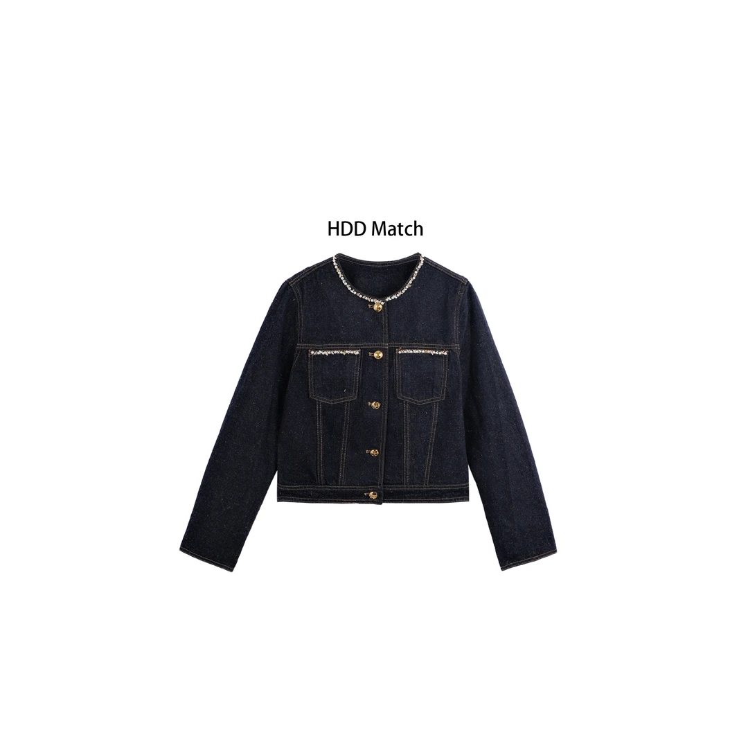 HDD Clothing "牛仔态度"春季手工定制牛仔上衣外套 Y7236