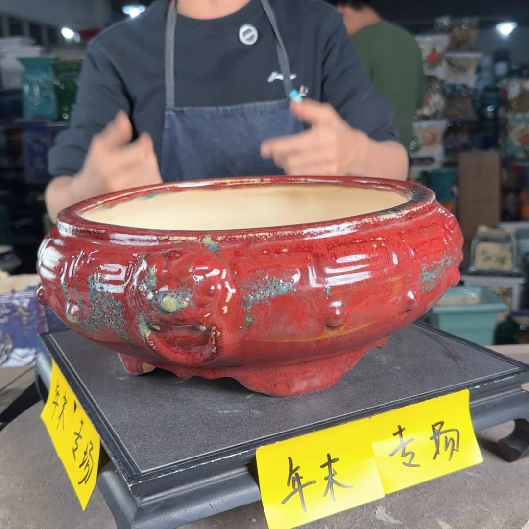一风堂石湾花盆。微瑕气孔