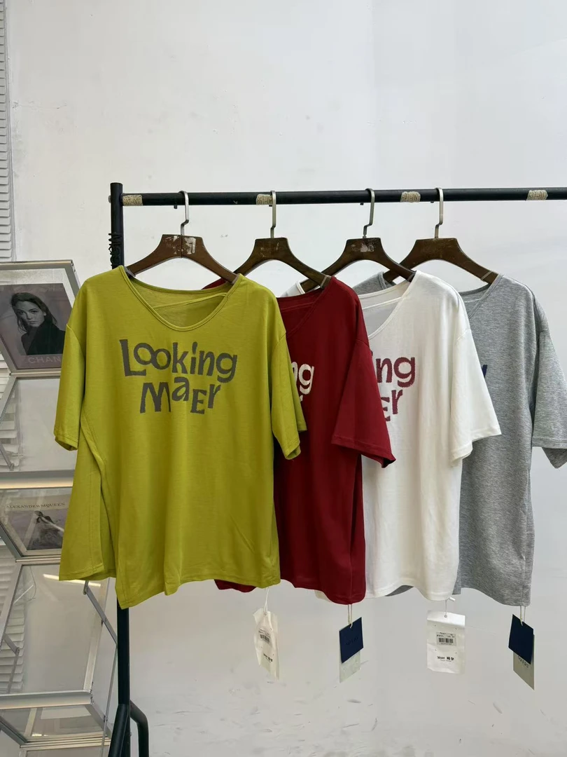 小妳XiaoNi———（夏款字母纯色T恤2420707）