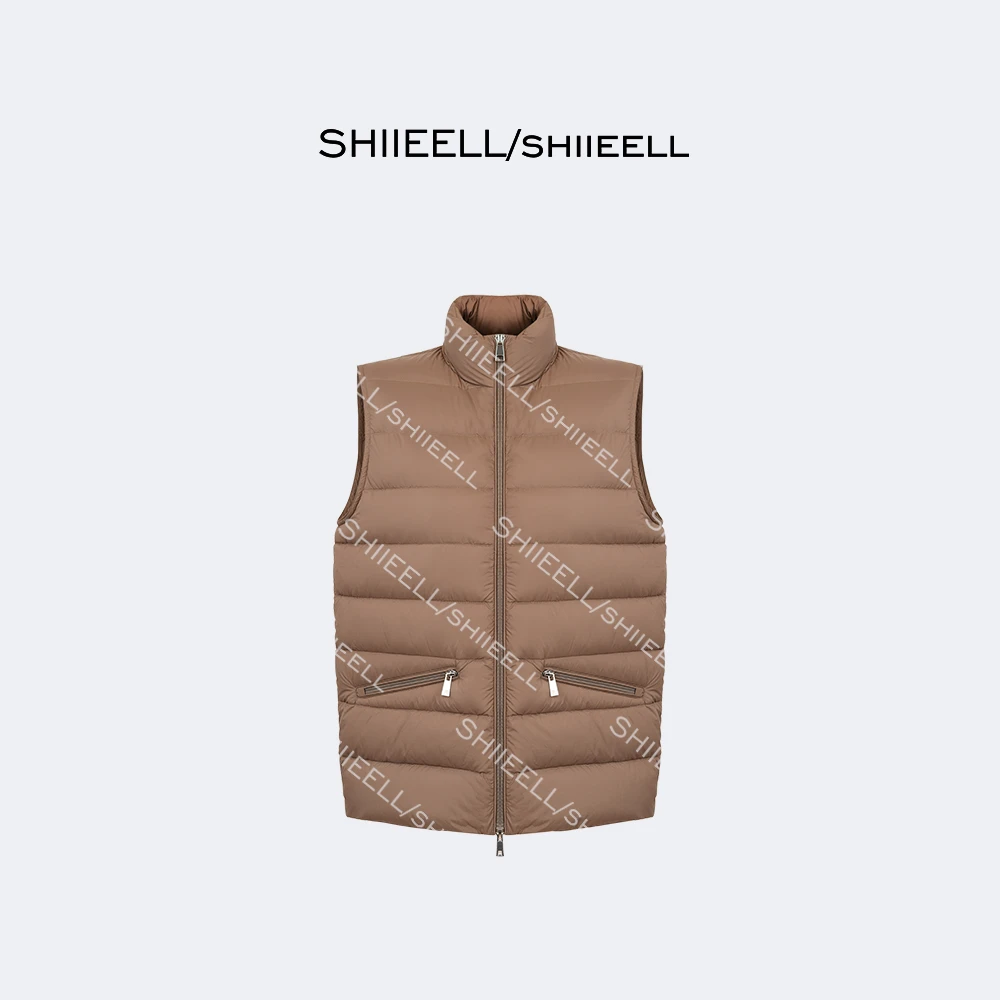 SHIIEELL【暖阳盔甲】老钱风轻暖横格鹅绒马夹Z1961