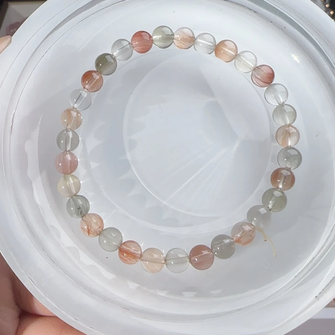 水晶手链未镶嵌凉*彩兔毛5+mm