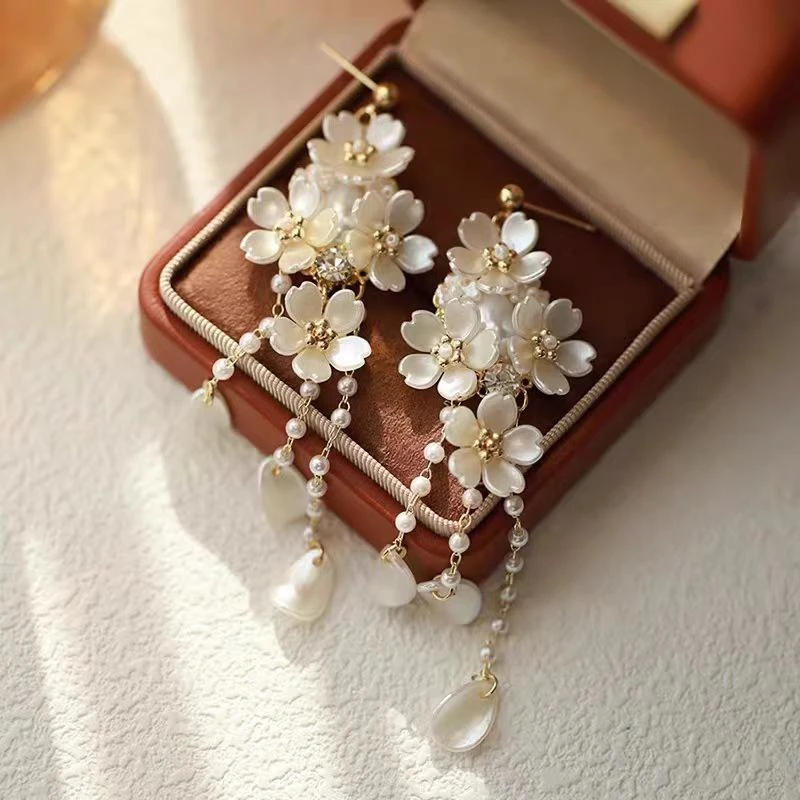 铜合金耳饰 手工气质时尚百搭复古国风古风超仙耳环N2268