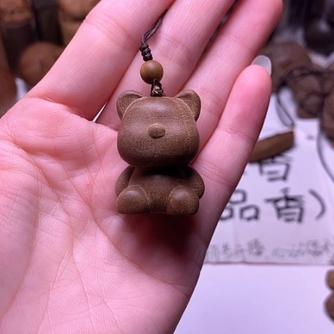 檀香木吊坠檀香暴力熊