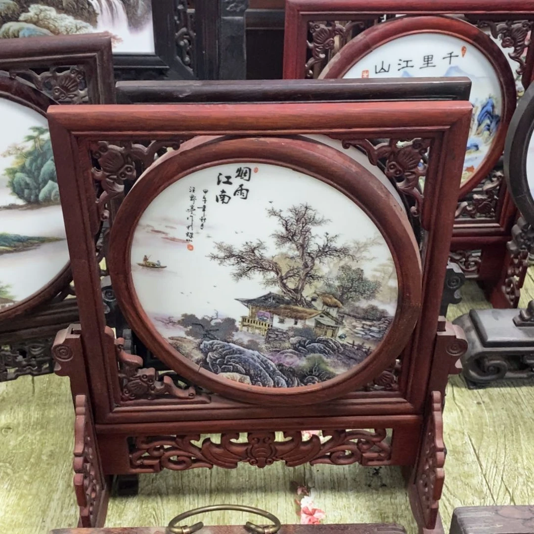 瓷片35*30*1景德镇瓷板画柴窑烧制